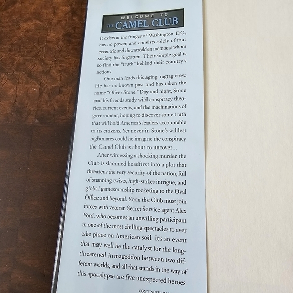 David Baldacci, The Camel Club (Camel Club Series Book 1) Hardcover - Picture 5 of 9